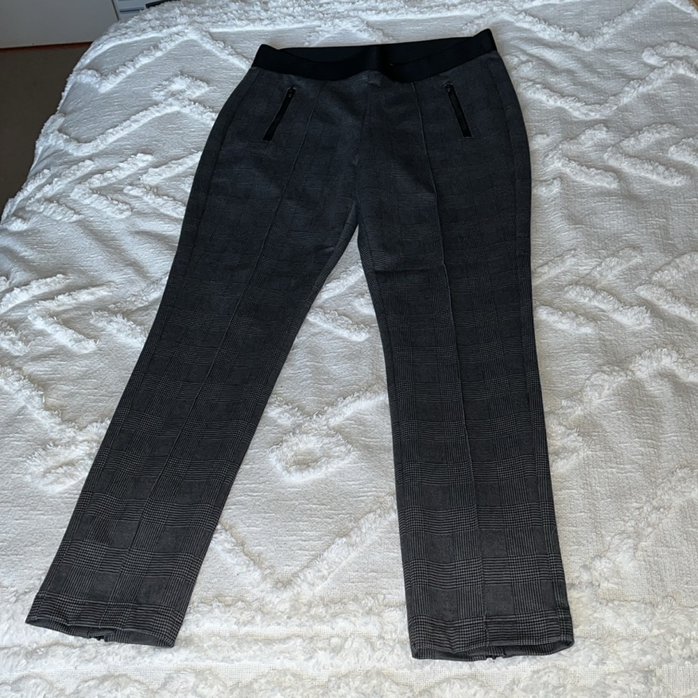Karl Lagerfeld Paris Womens Houndstooth Pull-On Skinny Pants Trousers Medium - Picture 2 of 14
